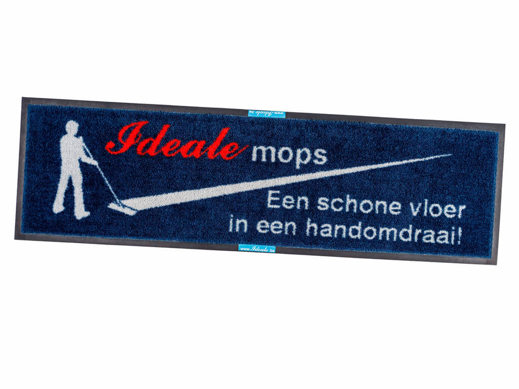 Nylon schoonloopmat met logo Ideale mops
